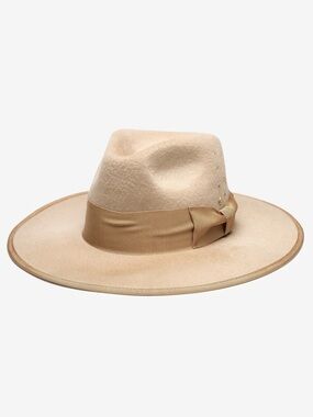 Wyeth Hats Atlas Fedora Embellished Hat in Oatmeal NWT